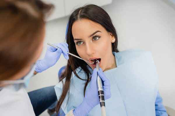 Portrait of a nice pleasant girl