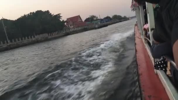 Boat River Chao Phraya River Thailand — Stock Video