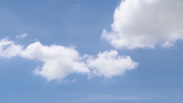 Zeitraffer Schönen Blauen Himmel Mit Wolken Bewegen Wolkenhaufen Wirbeln Nach — Stockvideo