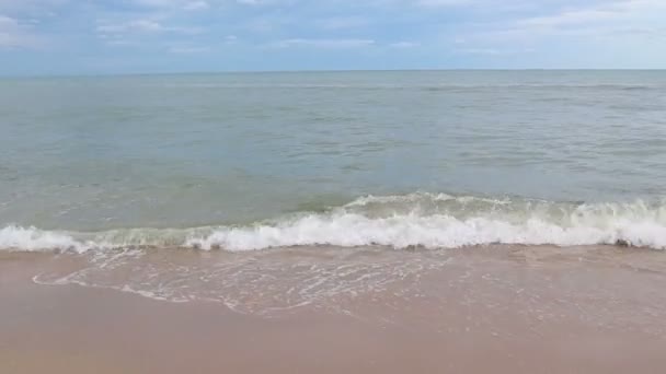 Sea Waves Wind Blowing Beach Cha Beach Thailand — Stock Video