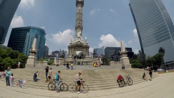 Cidade México México Junho 2019 Vertical Panning Angel Independence Todos — Vídeo de Stock