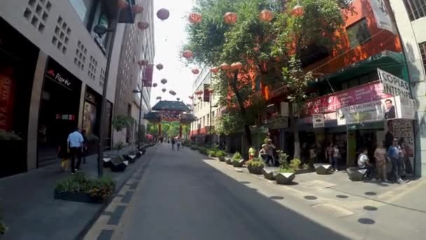 Mexico City Meksyk Czerwiec 2019 Chinatown Dzielnica Położona Centrum Meksyku — Wideo stockowe