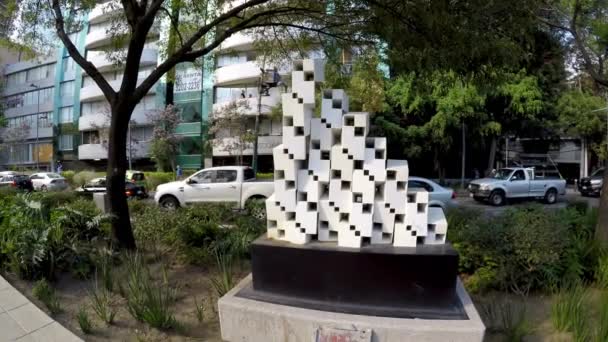 Mexico City Mexiko Červen 2019 Mixcoac Lineární Park Tento Park — Stock video