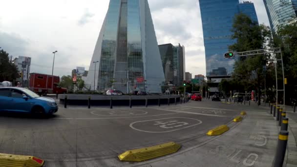 Mexico City Mexiko Juni 2019 Vertikal Panorering Manacar Tornet Byggdes — Stockvideo