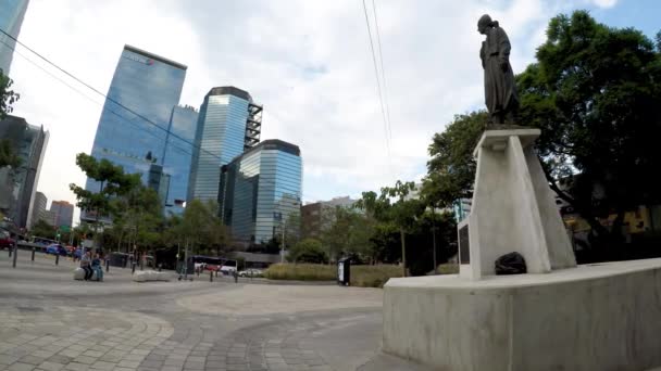 Mexico City Meksika Haziran 2019 Lübnanlı Göçmen Anıtı Heykel Meksika — Stok video
