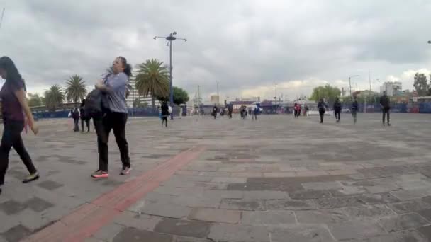 Ciudad México México Junio 2019 Entrada Temporal Estación Tren Suburbana — Vídeo de stock