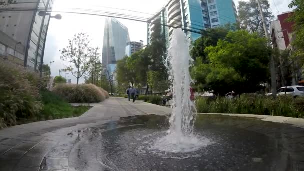 Mexico City Mexiko Červen 2019 Pomalý Pohyb Fontány Nacházející Před — Stock video