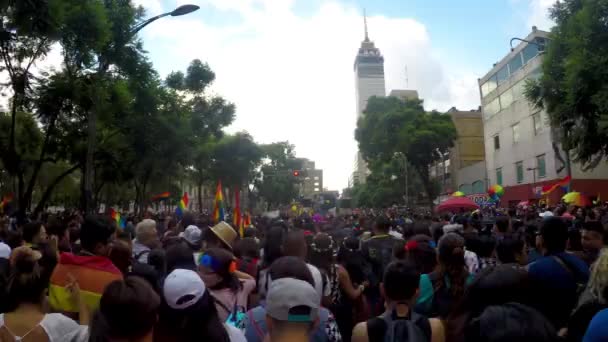 Mexico City Mexico June 2019 Lgbt Pride March Central Mall — Stock Video