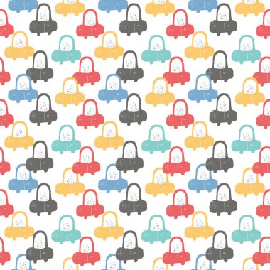 Arabalar. Güzel, pürüzsüz bir desen. Çocuklar için bebeğim.