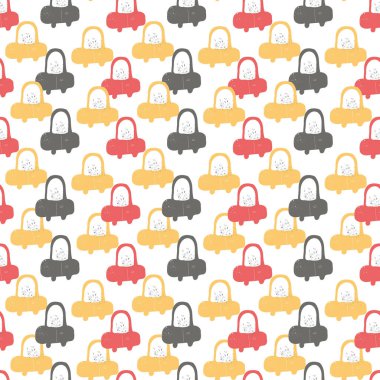 Arabalar. Güzel, pürüzsüz bir desen. Çocuklar için bebeğim.