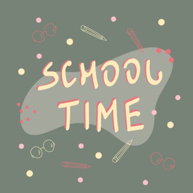 Yeşil arka plan üzerinde pembe ve sarı renklerde 