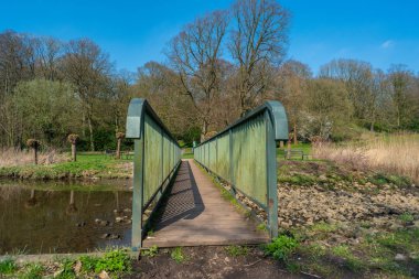 Nehir Lesum üzerinde Bremen Knoops Park üzerinden bir fotoğraf safari