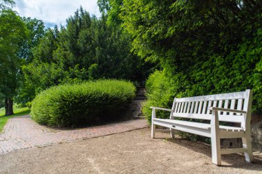 Nehir Lesum üzerinde Bremen Knoops Park üzerinden bir fotoğraf safari