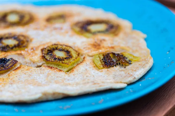 Delicious Homemade Pancakes Bright Plate — Stock Photo, Image