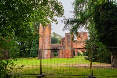 Hude, Aşağı Saksonya, Almanya - 13 Temmuz 2019 Manastır Harabeleri Hude