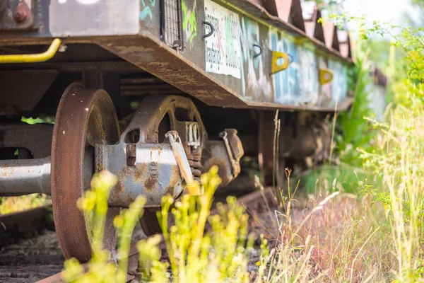 Starý Zapomenutý Vlaková Doprava Neužívané Železnici — Stock fotografie