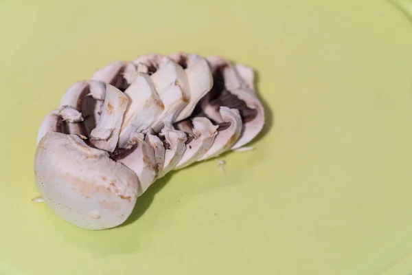 Sliced Mushroom Board — Stock Photo, Image