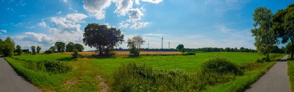 A beautiful panorama shot on the open land