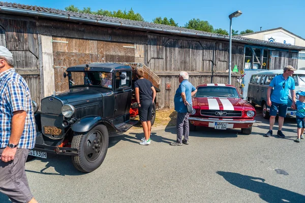 Varel, Germany, July, 28,2019: Vintage cars meet at the Vareler