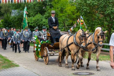 Hude, Almanya, 04.04.2019: shooter geçit töreni