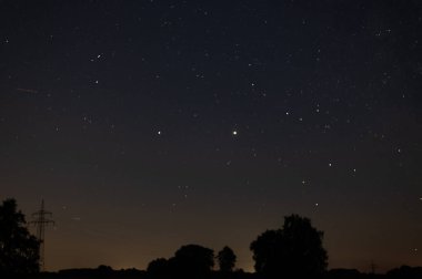 Kuzey Almanya 'da gece gökyüzünün kayıtları