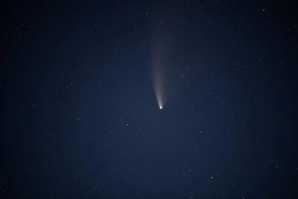 Kuyruklu yıldızın gece gökyüzündeki kayıtları Neowise gökyüzündeki diğer yıldızlarla birlikte.