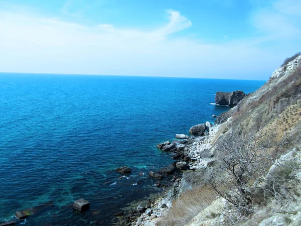 Море Небо Дикий Пляж — стоковое фото