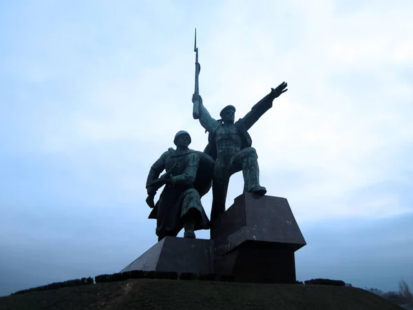 Μνημείο Αφιερωμένο Σοβιετικά Πολεμιστές Του Παγκοσμίου Πολέμου Μνημείο Του Στρατιώτη — Φωτογραφία Αρχείου