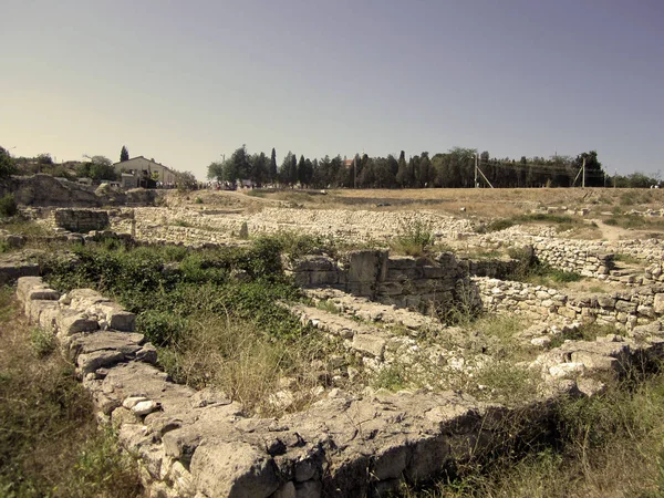 Antik kalıntıların duvarları