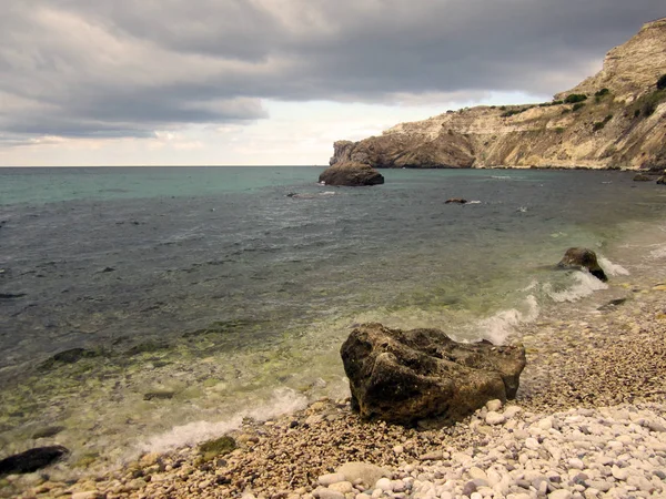 Schwarzes Meer Und Der Krimsteinerne Strand — Stockfoto