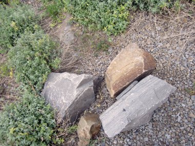 Glade üzerinde taşlar