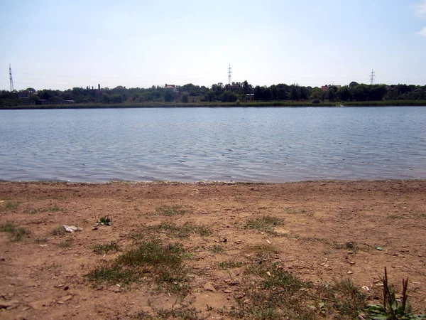 Spiaggia Sabbiosa Del Fiume — Foto Stock