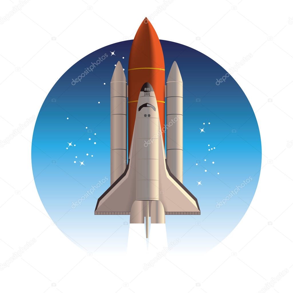 Space shuttle. Rocket launch.