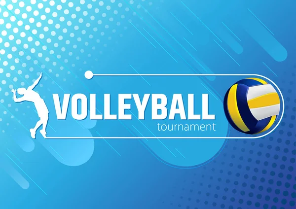 Volleyball Design Sportif Fond Abstrait — Image vectorielle