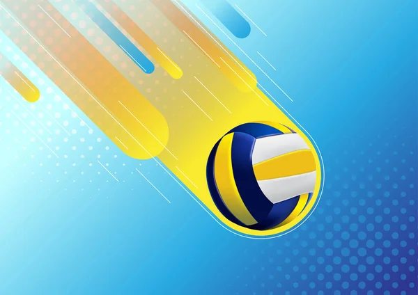 Volleyball Design Sportif Fond Abstrait — Image vectorielle