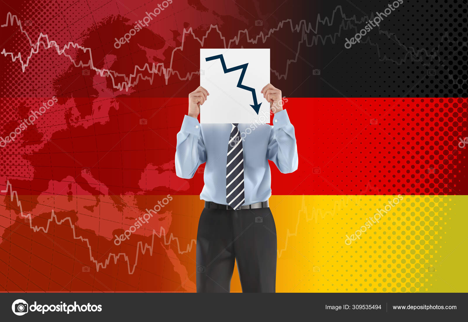 德国危机经济股市下跌交易图金融图库矢量图©Leeestat 309535494