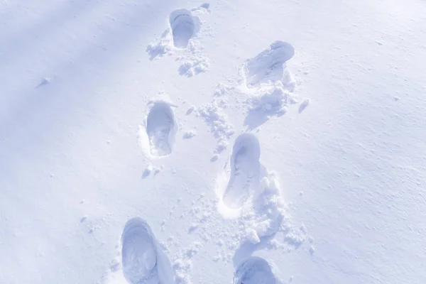 Impronta Mani Sulla Neve Sfondo Della Texture — Foto Stock