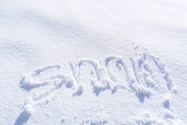Rukopis Textu Sníh Sněhu Pro Pozadí — Stock fotografie