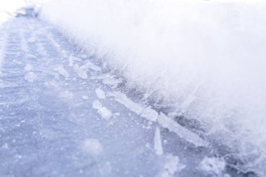 Araba kar için doku arka plan üzerinde rulo