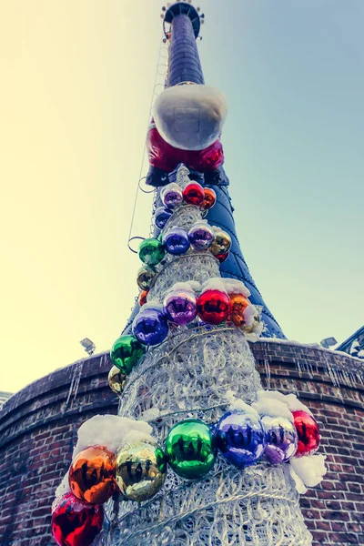 Míč Žárovku Vánoční Stromeček — Stock fotografie