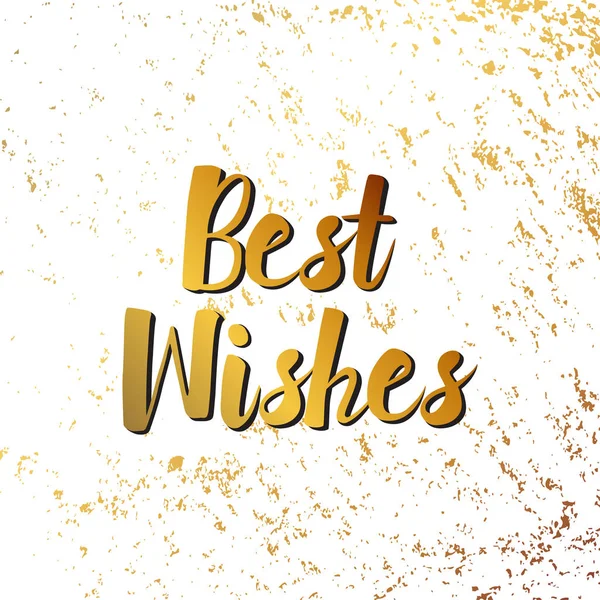 Kaligrafi illüstrasyonu. En Iyi Dilekler yazı. Altın suluboya doku arka plan ile Altın işareti. Poster veya web şablonu tasarımı. Noel, yeni yıl, doğum günü kutlaması. Kart veya kartpostal.