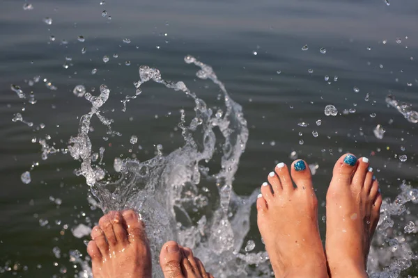 Beautiful Legs Water Summer Vacation Sea — Stock Photo, Image