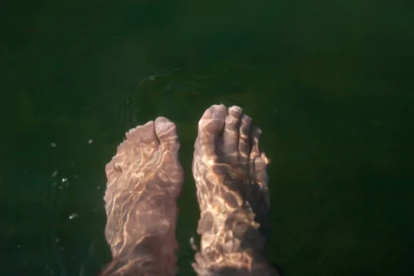 Beautiful Legs Water Summer Vacation Sea — Stock Photo, Image