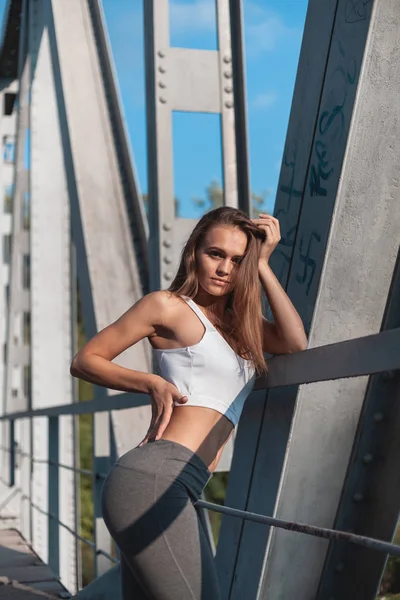 Retrato Una Hermosa Chica Calle — Foto de Stock