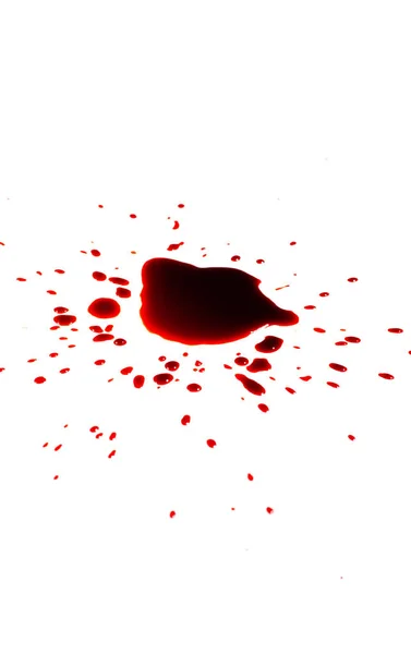 Sangre Sobre Fondo Blanco Gotas Salpicaduras Sangre Sobre Fondo Blanco — Foto de Stock