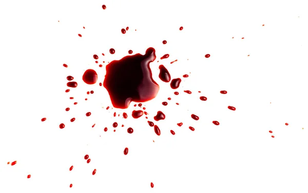 Sangre Sobre Fondo Blanco Gotas Salpicaduras Sangre Sobre Fondo Blanco — Foto de Stock