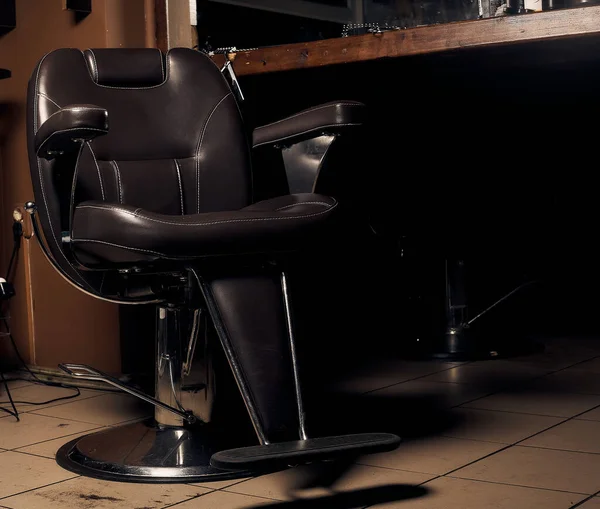 Leather Adjustable Chair Barbershop — Stock Photo, Image