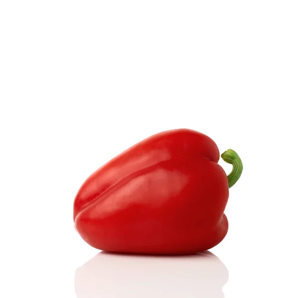 Pimenta Vermelha Doce Capsicum Páprica Isolada Sobre Fundo Branco Vegetal — Fotografia de Stock