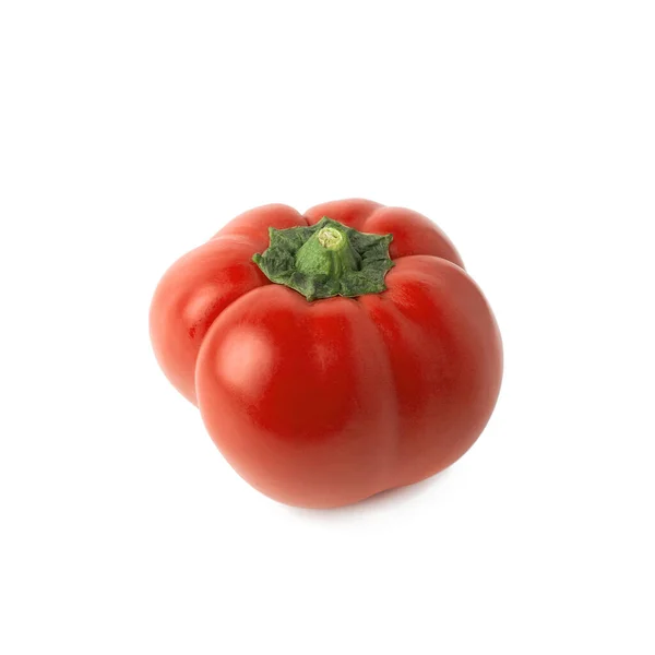 Röd Paprika Söt Capsicum Paprika Isolerad Vit Bakgrund Hel Färsk — Stockfoto