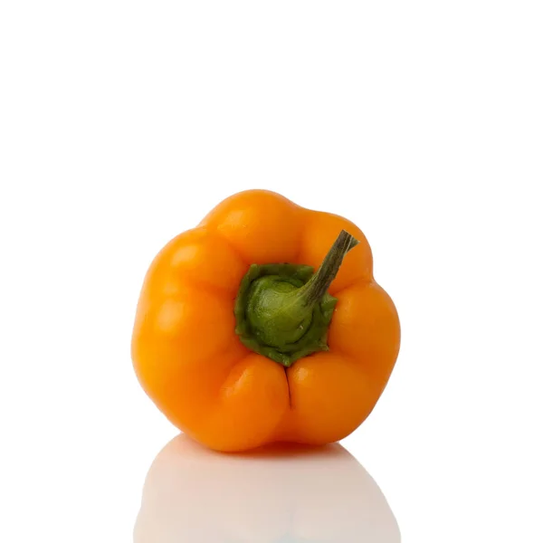 Pimenta Sino Doce Capsicum Páprica Isolada Sobre Fundo Branco Vegetal — Fotografia de Stock